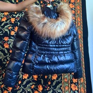 zara down puffer jacket with detachable hood